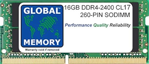 16GB (8GBx2枚) DDR4 PC4-19200 2400MHzメモリー 16GB DDR4 2400MHz PC4-19200 260-PIN SODIMM MEMORY RAM COMPATIBLE