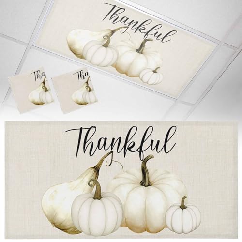 White Pumpkin Fluorescent Light Covers for Ceiling Lights Magnetic Light