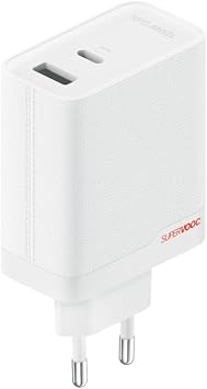 OnePlus Supervooc Charger 120 W Dual Port Fast Charger USB-C with Cable White