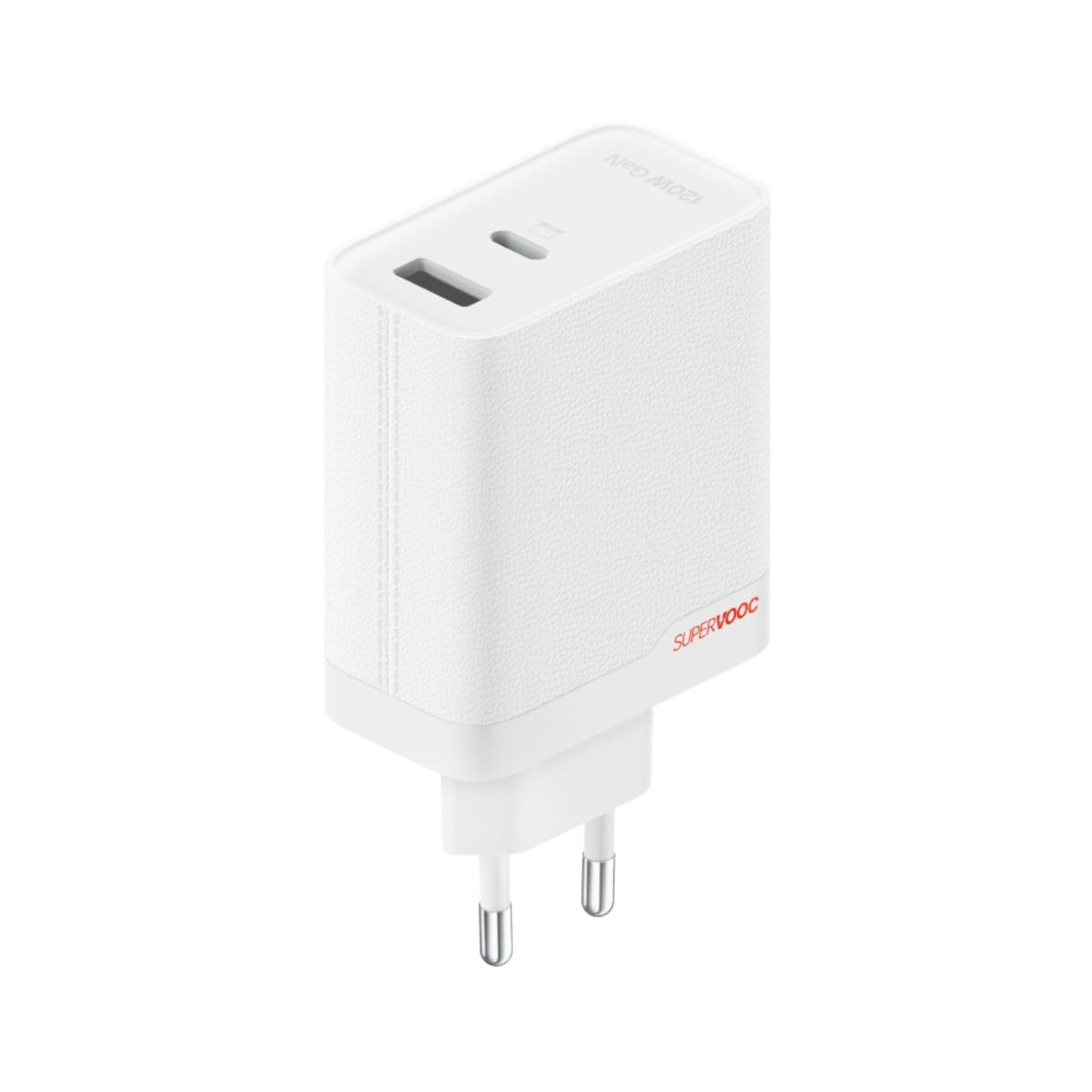OnePlus Charger SUPERVOOC 120W Dual Port Cargador de Carga Rápida USB-C con Cable Blanco
