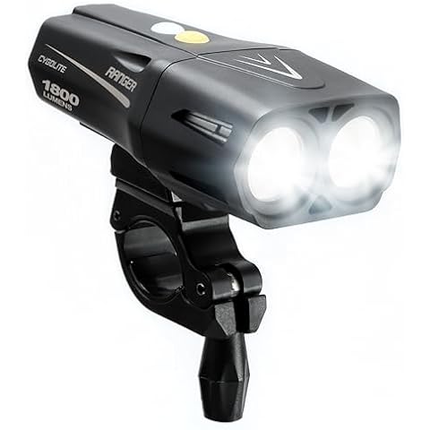 Cygolite Ranger 1,800 Lumen Endurance Bicycle Light– Ultra High Run Time– 9 Light Modes– Fine Tuneable Brightness- IP67 Waterproof– Hard Mount– USB Rechargeable– Road & Mountain Cover