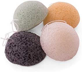 Konjac Sponge Four Pack - the Geisha Secret - Naturally Exfoliating Konjac Body Sponges