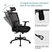 Silla de oficina Silla Ergonómica, Silla de Escritorio Con Reposacabezas y Apoyabrazos...