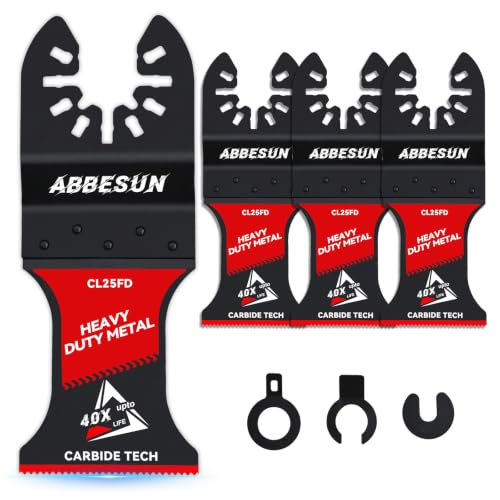 4 Pack Carbide Oscillating Saw Blades for Hard Metal &amp; Nails Cutting