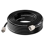 YOTENKO Cavo coassiale RG8x da 9,1 m, cavo coassiale per antenna CB, 50 Ohm, UHF PL259, cavo connettore maschio a maschio, per radio CB, HF, VHF