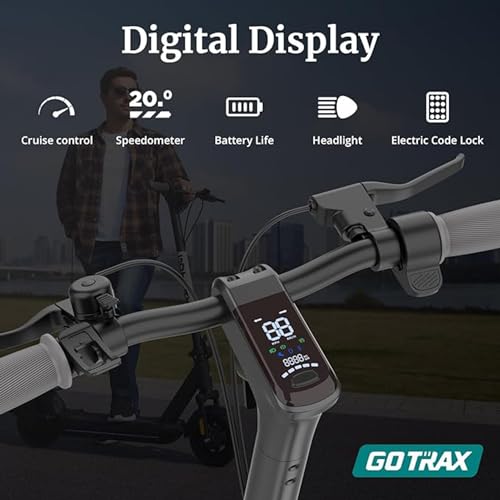 Image of Gotrax Electric Scooter for Adults,10 inch Tire, Max 25 /38Mile, 20Mph By 500W | 2 Speed Modes by 500W Motor, Front Suspension, Electric Code Lock, Durable Aluminum Alloy Frame, Foldable E Scooter