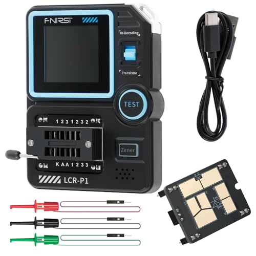 Multifunctional Transistor Tester, Capacitor Tester, NEC Infrared Decoding Color Screen Transistor Meter, Anti Burn High Precision Diode Triode Tester for LCR ESR MOSFET SMD Testing