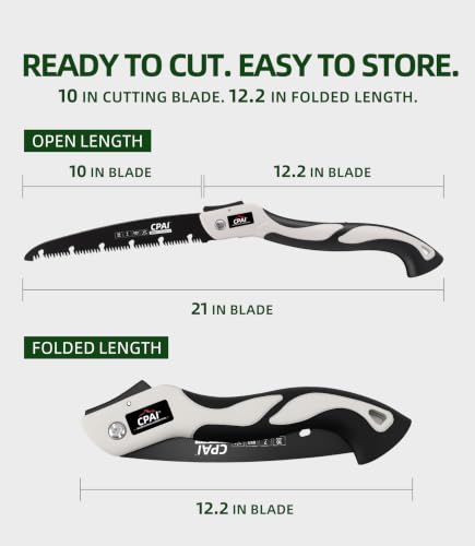 10-Inch Folding Saw, 7 TPI SK5 High-Carbon Steel Pruning Saw - Image 4