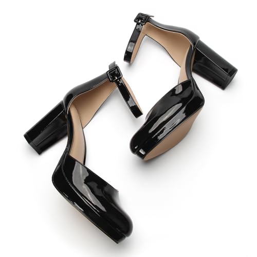 Women's Pumps, 3.2 Inch Low Closed Toe Heels,Chunky Heels for Women with Ankle Strap, Soft Dressy Shoes for Office,Wedding, Party - Image 6