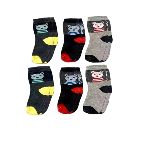 Image of Kids Boys & Girl's Multicolor Cotton Socks (Pack of 6)