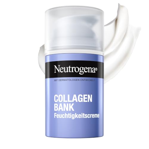 Neutrogena Collagen Bank krem nawilżający (50 ml), krem przeciwstarzeniowy z bakuchiolem i technologią mikropeptydów, ujędrniający krem kolagenowy do twarzy i szyi