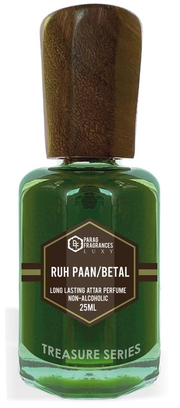 Parag Fragrances Ruh Paan/Betal Attar 25Ml / Treasure Series/Natural & Long Lasting Fragrance/Attar Perfume/Ittar For Men/Non Alcoholic Attar For Pooja, Worship & Personal Perfume