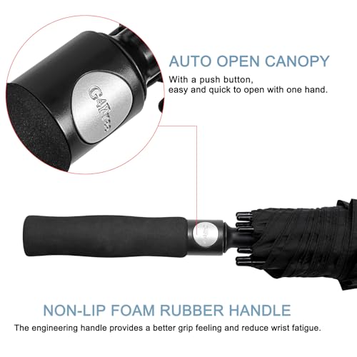 Image of G4Free 47 /54 /62 /68 Inch Automatic Open Golf Umbrella Oversize Extra Large Double Canopy Vented Windproof Waterproof Stick Umbrellas