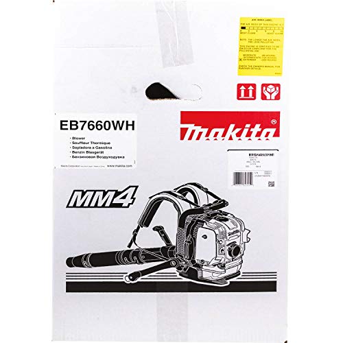 Makita EB7660WH 75.6 cc MM4 4-Stroke Engine Hip Throttle Backpack Blower, Teal