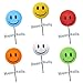 HappyBalls Happy Smiley Face Car Antenna Balls/Mirror Danglers/Auto Dashboard Buddies (Pack of 6) (Assorted Colors)
