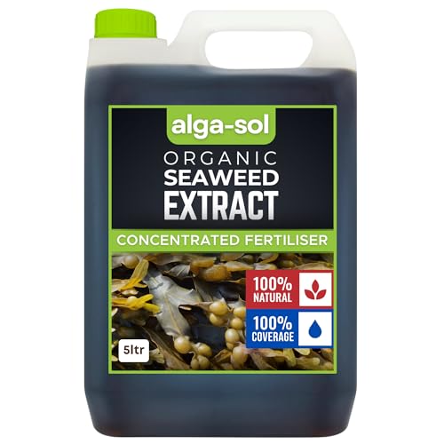 ALGA-SOL Cold Press Concentrate Seaweed Extract Ascophyllum Seaweed Extract 5Ltr Biostimulant Fertiliser Fertilizer Seaweed Plant Feed Organic Fertiliser Fertilizer