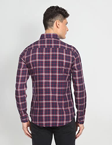 Image of U.S. Polo ASSN. Men's Cotton Regular Fit Tartan Check Twill Casual Shirt