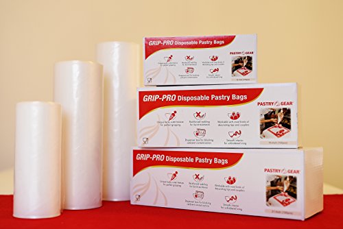 Pastrygear Grip-Pro 18-Inch Nonskid Ultra Thick Disposable Pastry/Decorating/Piping Bags With Dispenser - 100 Pcs #TOP1