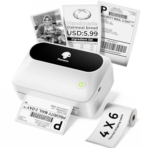 Image of Phomemo Bluetooth Label Printer M421 - Wireless 4x6 Shipping Labels for Small Business, Thermal Printer Compatible with Phone and PC, Portable Barcode Sticker Maker