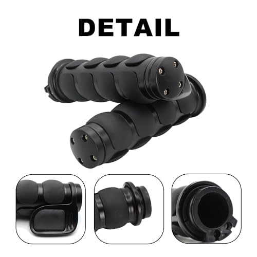 Sgdlcao Motorcycle Grips 1 Inch Non-Slip Rubber Handlebar Throttle Grips Motorcycle Handlebar Grips For Harley Davidson Street Glide Sportster 883 Road King Dyna Electra Glide Softail Fatboy thumb #5