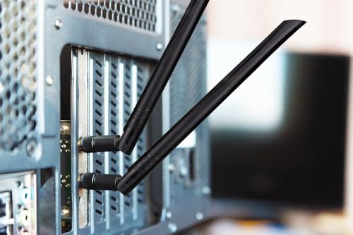 Image of D-Link DWA-X582 AX3000 Wi-Fi 6 PCIe Adapter with Bluetooth 5.0 (MU-MIMO, Dual Band, Removable High-Gain Antenna, WPA3, with Low Profile Mount, Compatible with Windows)