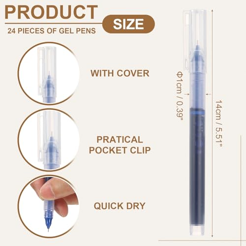 Bolígrafos de Gel PATIKIL 0.5mm Pack 24 Tinta Azul miniatura 2