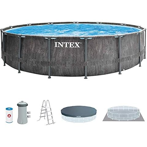Piscina desmontable Intex Greywood Prism Frame con depuradora y capacidad de 16.805 litros Cover