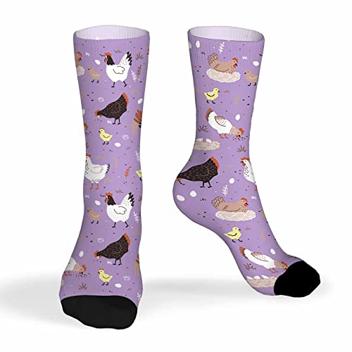 Image of Pehede Socks Mens Fun Dress Socks for Women Funny Novelty Crazy Design Socks