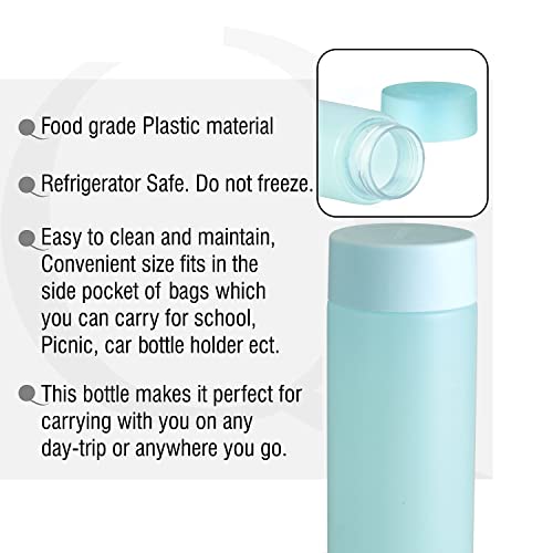 Image of Frosty Unbreakable Round Water Bottle 1 Litre|Set Of 6|Plastic Water Bottle|Office Bottle|Gym Bottle|Home|Kitchen (1.00, Mix, 6, Frosty - R), Multicolor