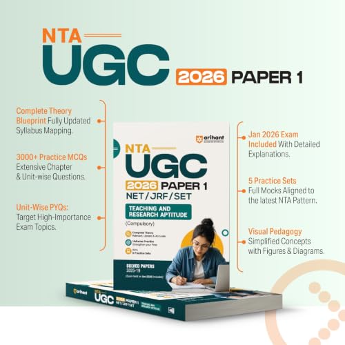 Image of Arihant NTA UGC NET /JRF /SET Paper 1 | Teaching & Research Aptitude (Compulsory)| Complete Theory + Unitwise Practice MCQs | Solved Papers (2010-2025) & 5 Practice Sets & 100% Explanations