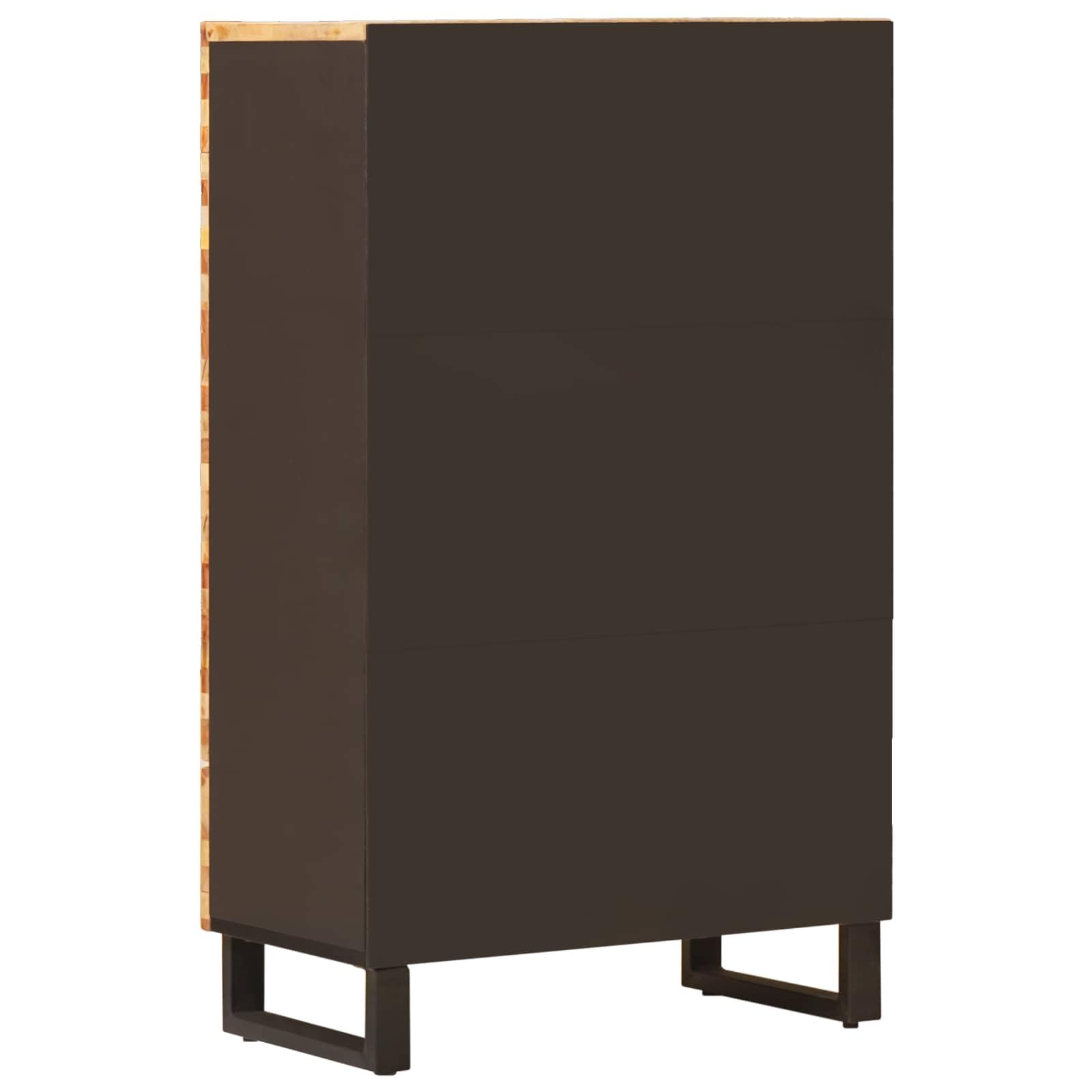 Litego drewna mango Highboard brązowa 60 x 33 x 100 cm z miejscem do przechowywania, idealna do telewizora pod telewizor, do salonu, korytarza, jadalni, do porządku