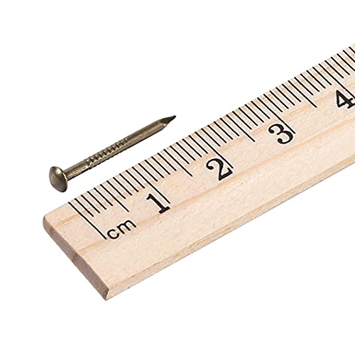uxcell clavos pequeños de acero al carbono 1.5x19 mm para accesorios decorativos de cajas de madera, tono bronce, paquete de 200 piezas miniatura 5