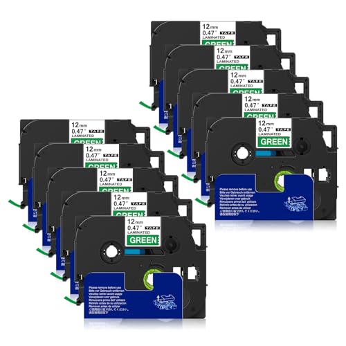 Sluxjet �݊� �s�[�^�b�` �e�[�v 12mm�� �Βn������ TZe-735 Tz-735 �e�v�� �u���U�[�H�� �s�[�^�b�`�L���[�u P-touch �ėp �e�[�v�J�[�g���b�W ����8m P�^�b�` �@��Ή� PT-P710BT PT-2500PC 10��