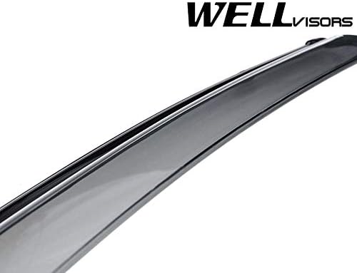 WellVisors Window Visors Wind Deflectors Compatible with Chevrolet Chevy Spark 2013-2015 with Black Trim Rain Guards 3-847CH005