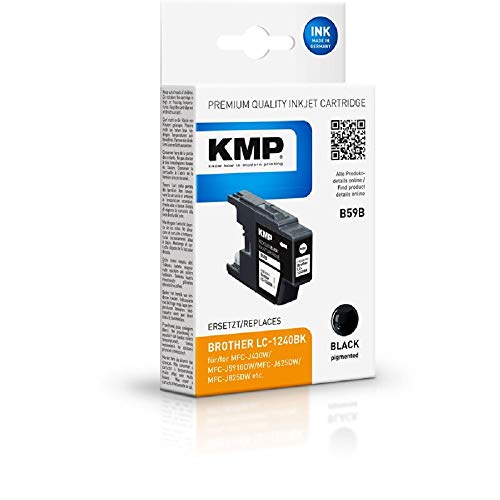 Cartouche KMP Encre B59B Noir compatible Brother LC1240BK pour imprimante jet d'encre