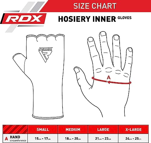 Rdx Boxing Hand Wraps Inner Gloves Men Women, Half Finger Elasticated Bandages, Under Mitts Fist Protection, Muay Thai, Kickboxing, Mma, Martial Arts Speed Bag Punching Training (Black White, Xl) #TOP4
