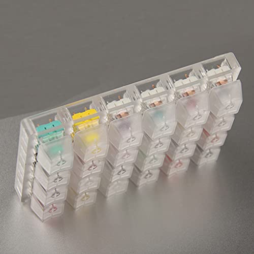 MX Tester Sampler 24 Touches pour Clavier Mécanique avec Base Acrylique Transparente