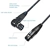 Devinal Right Angle XLR Cable, Adjustable Right-Angle Male to Straight Female Microphone Cord, 90 Degree XLR Mic Adapter for Sound Devices Mixer Recorder, 1 FT (2-Pack) #2