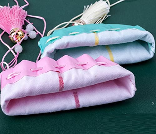 Bolsas de Saco de Seda para Joyería, 4 Piezas, Verde miniatura 2