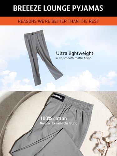 Image of DAMENSCH Relaxed Fit Premium Cotton Casual Style, Dual Pockets, Ultra light, Breathable, Anti-Bacterial, Stretchable, Soft Comfortable, Lounge Pyjamas For Men
