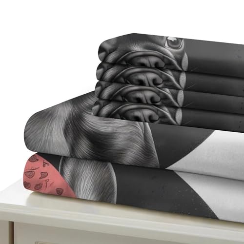 Housse de couette bouledogue français effet 3D relief avec parure de lit super douce - 7