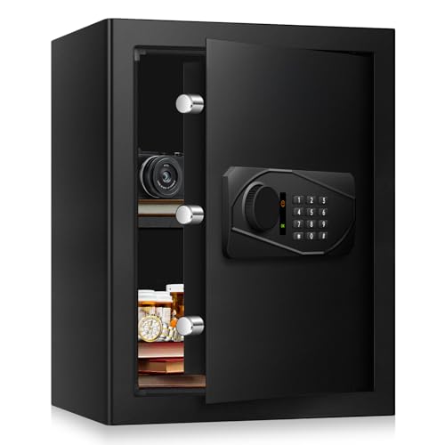 Caja de seguridad digital, caja fuerte para el hogar con cerradura electrónica de teclado, FB45
