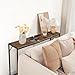 MAHANCRIS Console Table, Narrow Sofa Table, 43.3” Entrance Table with Power Station, Behind Couch Table, Simple Style, for Living Room, Hallway, Entryway, Foyer, Rustic Brown and Black CTHR112E01