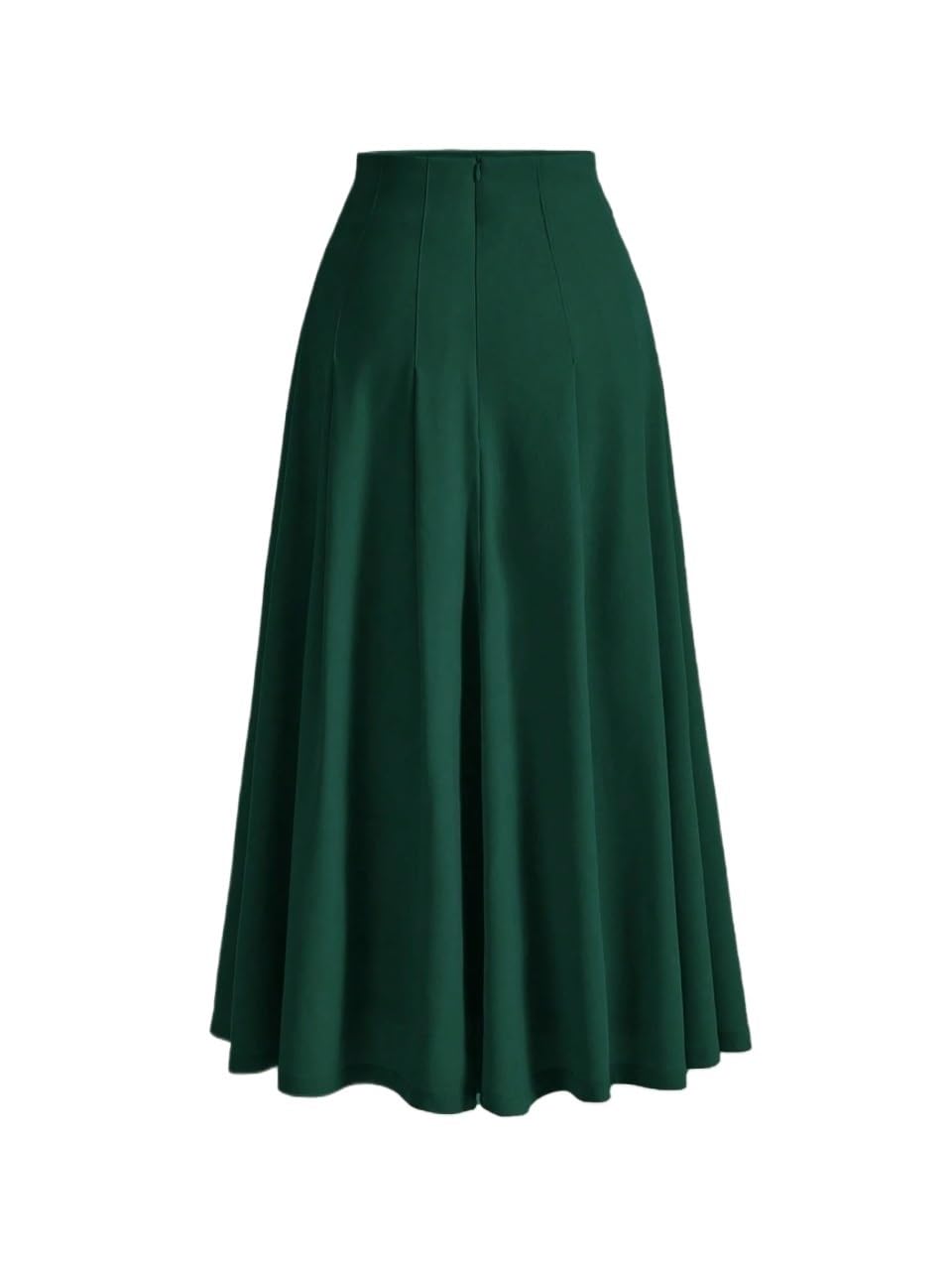 Womens Trendy Elegant Solid Color Pleated A-Line Skirt Midi for Midi Skirt