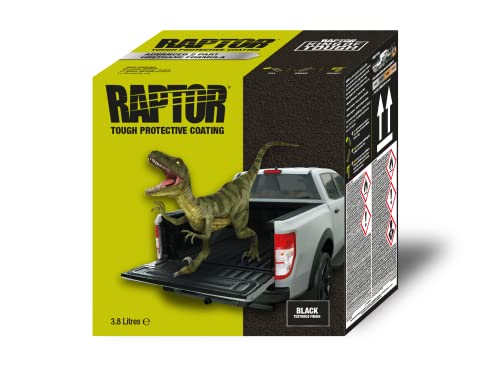 RAPTOR Coating kit, 4 flessen set 3,79 liter (incl. verharder), zwart, met U-POL standard spuitpistool - Image 3