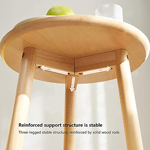 Table basse de canapé bois massif petite table ronde bout d'appoint