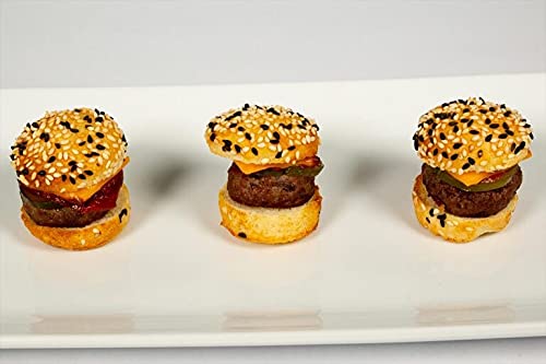 Mini Burger with American Cheese & Pickle – Gourmet Frozen Appetizers (Set of 8 Trays)