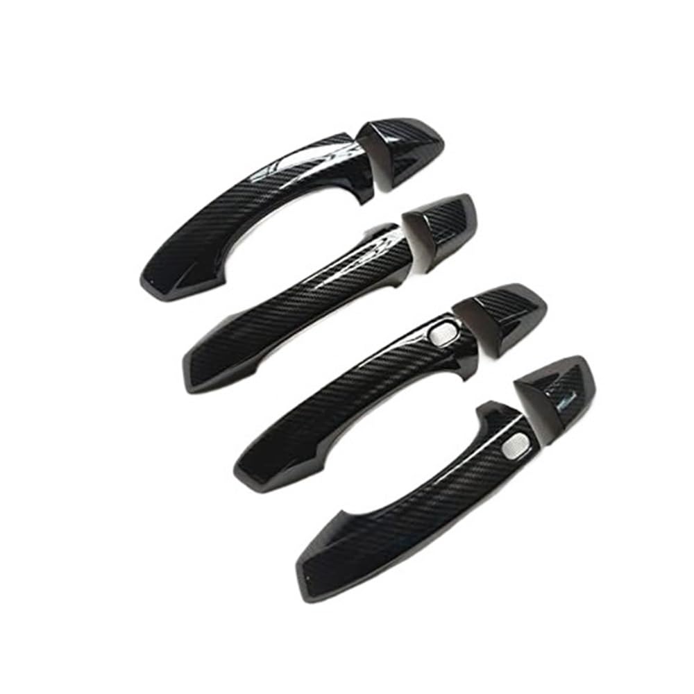 FLBZBLKASL Plastic Imitation Carbon Fiber Car Door Handle Cover Trim for SEAT Leon for Cupra 5F MK3 Right Handle