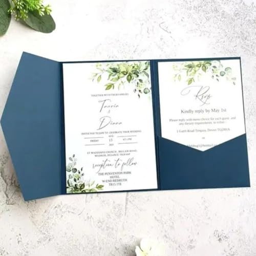 Sobres Plegables para Tarjetas de Boda con Cierre Elegante Dianzan 4