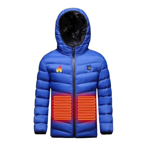 Kids Heated Jacket Hood Jackets Boy and Girl USB Heated Coat 3 Heating Zones Body Warmer 3 3 Temperature Levels Jacket4